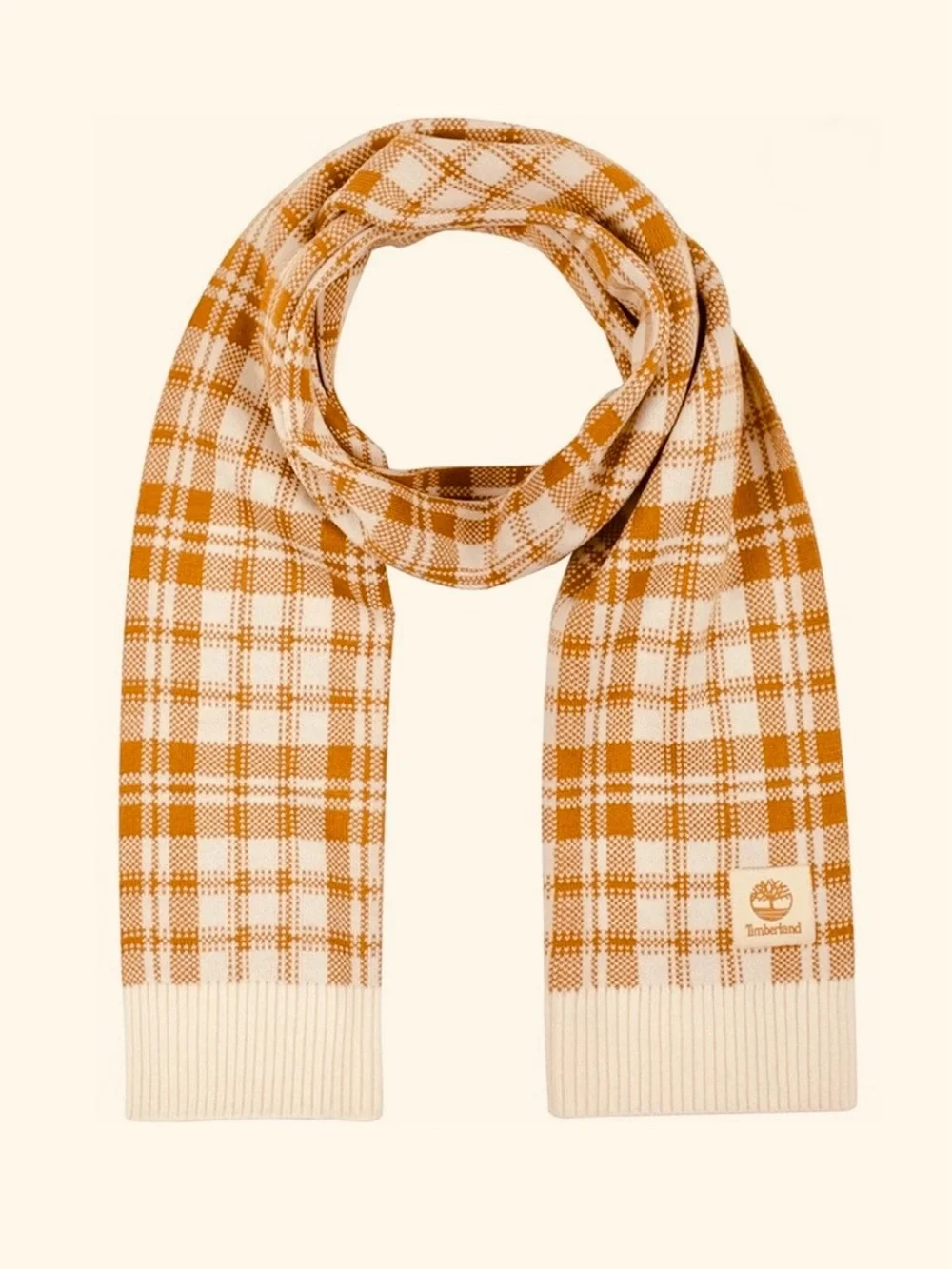 NWT Timberland Cozy Plaid Scarf in Wheat